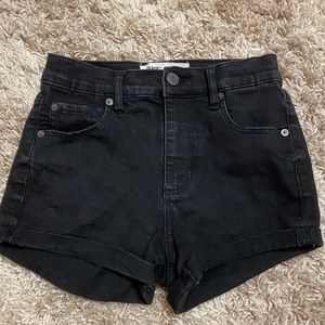 Black garage shorts
